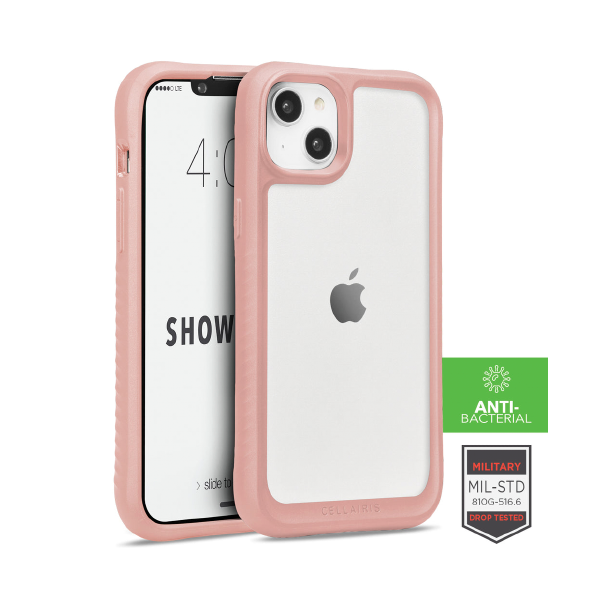 CARATULA SHOWCASE GRIP IPHONE 15/14 PLUS ROSA/CLEAR 40-0058009