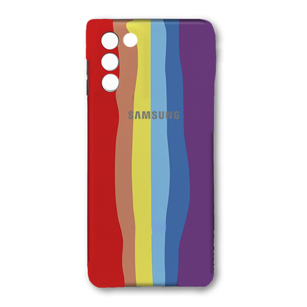 CARATULA SILICON C/LOGO SAMSUNG A02s ARCOIRIS