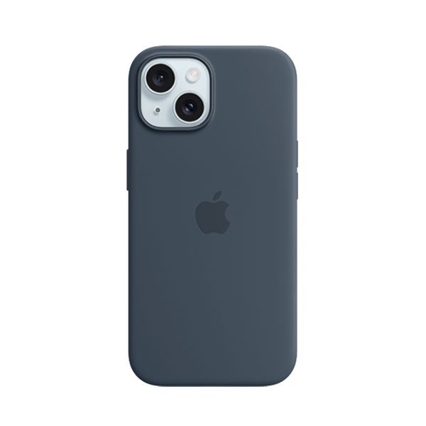 CARATULA SILICON TIPO ORIGINAL C/LOGO IPHONE 14/13 NAVY