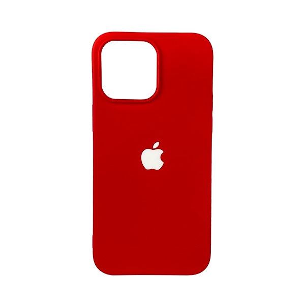 CARATULA SILICON TIPO ORIGINAL C/LOGO IPHONE 14/13/12 PRO MAX ROJA