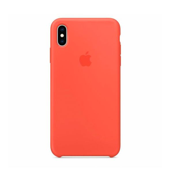 CARATULA SILICON TIPO ORIGINAL C/LOGO IPHONE X/XS APRICOT