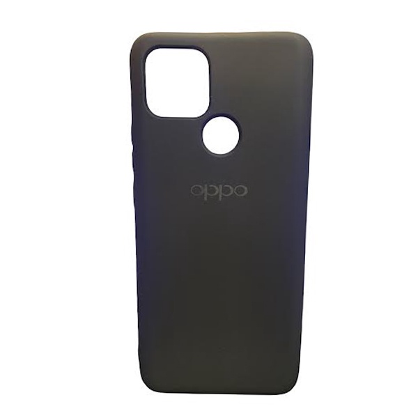 CARATULA SILICON TIPO ORIGINAL C/LOGO OPPO A15 NEGRA