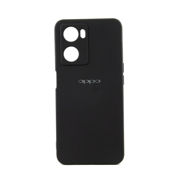 CARATULA SILICON TIPO ORIGINAL C/LOGO OPPO A57 4G/A77 4G NEGRA