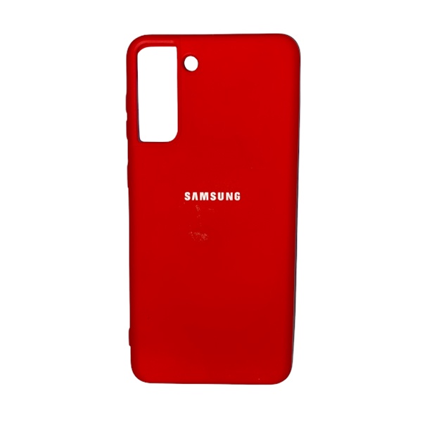 CARATULA SILICON TIPO ORIGINAL C/LOGO SAMSUNG S21 PLUS ROJA