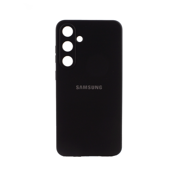 CARATULA SILICON TIPO ORIGINAL C/LOGO SAMSUNG S24/S25 NEGRA