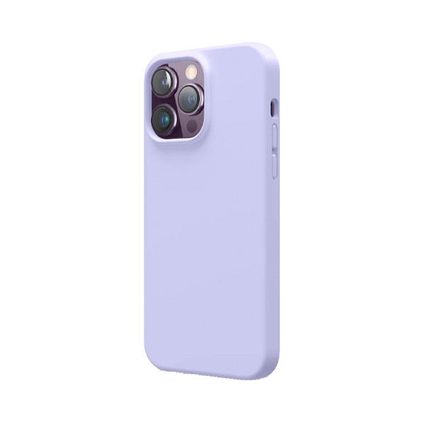 CARATULA SILICON TIPO ORIGINAL S/LOGO IPHONE 14/13/12 PRO MAX LILA