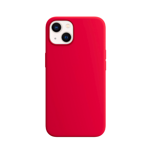 CARATULA SILICON TIPO ORIGINAL S/LOGO IPHONE 15/14/13 ROJO