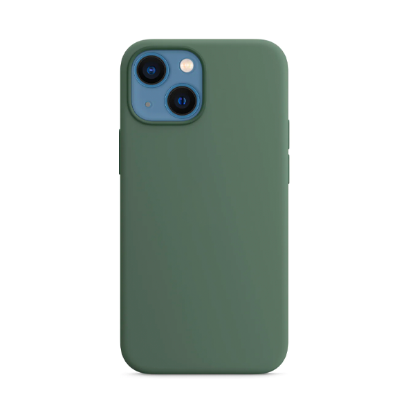 CARATULA SILICON TIPO ORIGINAL S/LOGO IPHONE 15/14/13 VERDE OSCURO