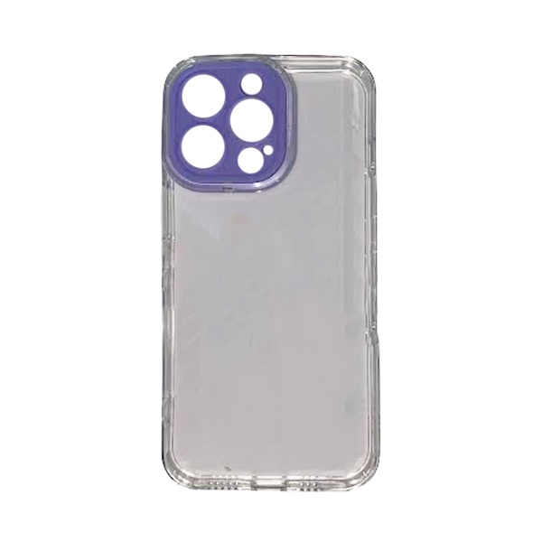 CARATULA TPU CAMCOLOR IPHONE 13 PRO MAX/12 PRO MAX TRANSPARENTE LILA