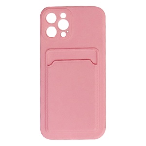 CARATULA TPU TARJETERO IPHONE 12 PRO ROSA