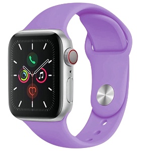 CORREA SILICON FLUORESCENTE APPLE WATCH 42/44mm MORADA