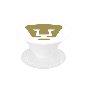 SUJETADOR POPSOCKETS LIGA MX PUMAS BASE BLANCA/ESCUDO BLANCO