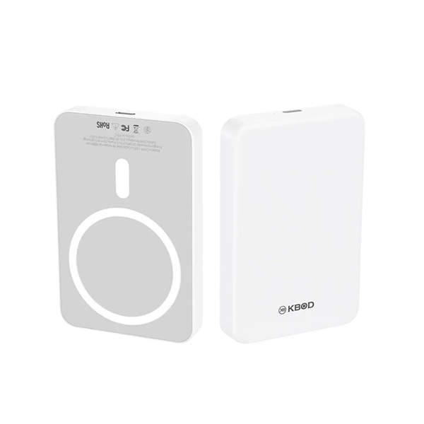 CARGADOR PORTATIL POWER BANK C/MAGSAFE 5000 mAh BLANCO KBOD