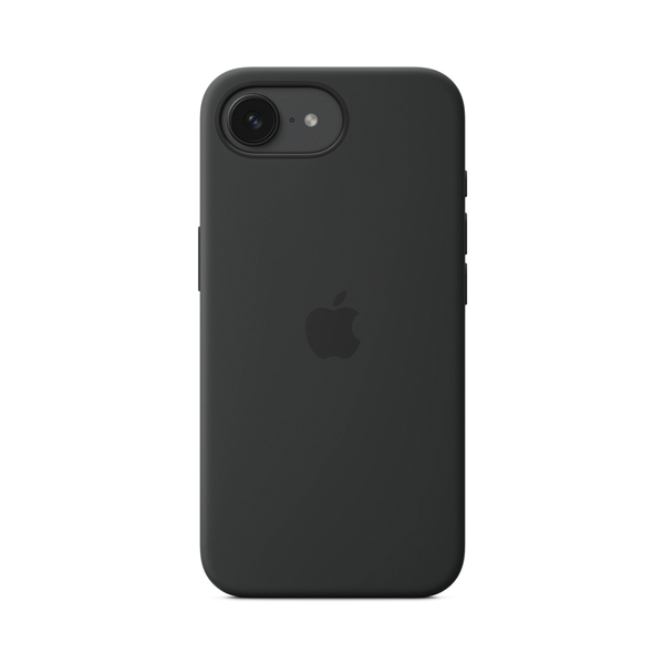 CARATULA SILICON TIPO ORIGINAL C/ LOGO IPHONE 16e NEGRA