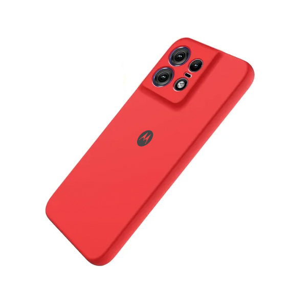 CARATULA SILICON TIPO ORIGINAL C/ LOGO MOTOROLA EDGE 50 PRO ROJA