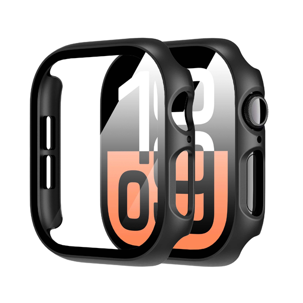 CARATULA ELECTROPLATING C/TEMPLADO APPLE WATCH SERIE 10 46mm NEGRA