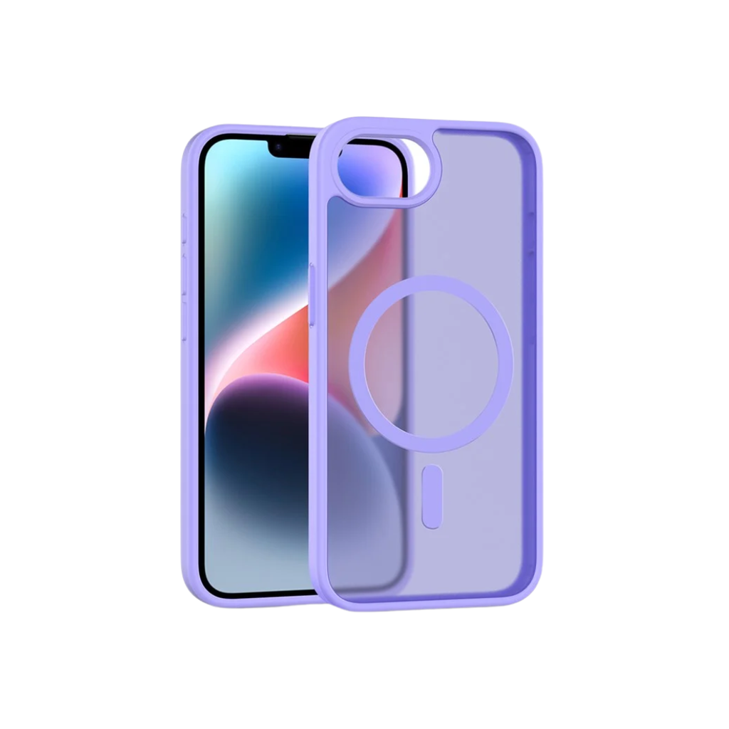 CARATULA CASE RAISED CAMERA MAGSAFE IPHONE 16e LILA