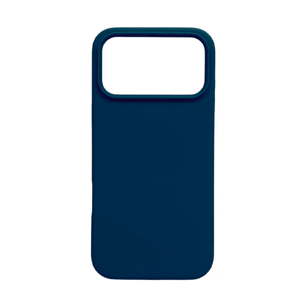 CARATULA SILICON TIPO ORIGINAL S/LOGO IPHONE 17 NAVY