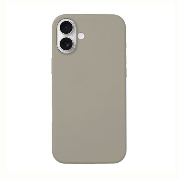 CARATULA SILICON TIPO ORIGINAL S/LOGO IPHONE 17 GRIS