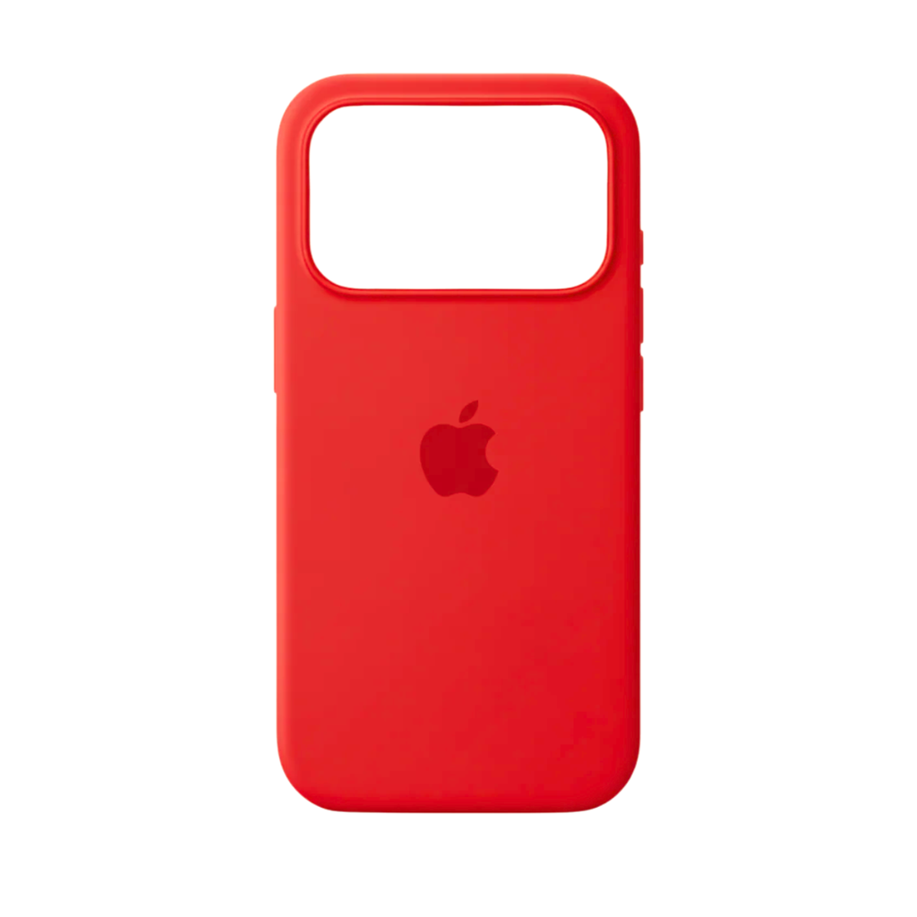 CARATULA SILICON TIPO ORIGINAL C/LOGO IPHONE 17 PRO MAX ROJO
