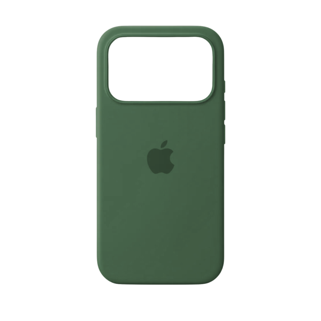 CARATULA SILICON TIPO ORIGINAL C/LOGO IPHONE 17 PRO MAX VERDE OSCURO