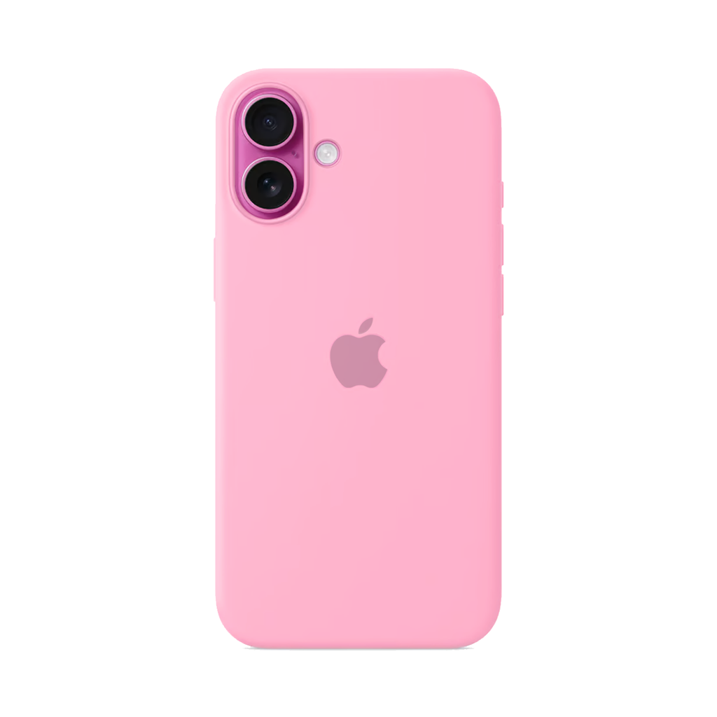 CARATULA SILICON TIPO ORIGINAL C/LOGO IPHONE 17 ROSA