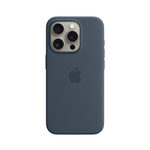 [840000013603] CARATULA SILICON TIPO ORIGINAL C/LOGO IPHONE 15 PRO NAVY