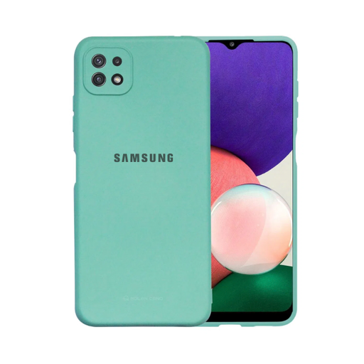 [840000012734] CARATULA SILICON TIPO ORIGINAL C/LOGO SAMSUNG A22 5G MENTA