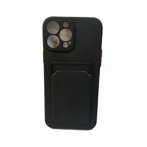 [840000012102] CARATULA TPU TARJETERO IPHONE 13 PRO MAX/12 PRO MAX NEGRA