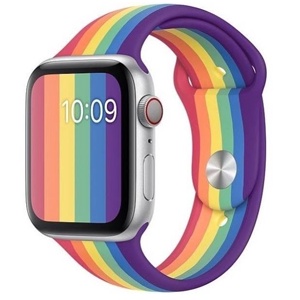 [840000011230] CORREA SILICON APPLE WATCH 38/40mm ARCOIRIS