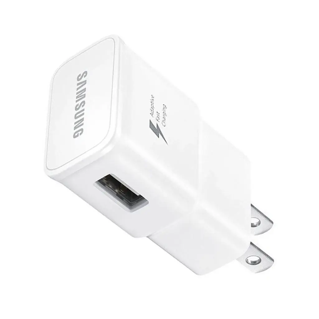 ADAPTADOR DE CORRIENTE ORIGINAL USB SAMSUNG CARGA RAPIDA 9.0V BLANCO