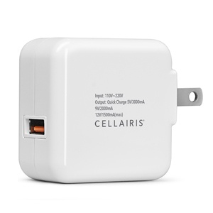 ADAPTADOR DE PARED USB CARGA RAPIDA DE 3.0 AMP CELLAIRIS 04-0150020