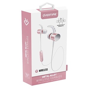 AUDIFONOS METAL ALLOY MAGNETIC BLUETOOTH OVERTIME ROSE GOLD