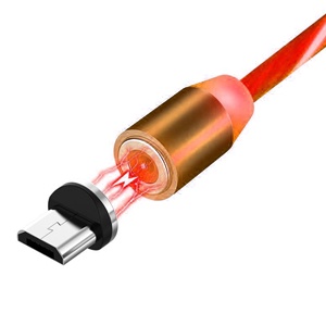 CABLE LED MAGNETICO LIGHTNING ROJO