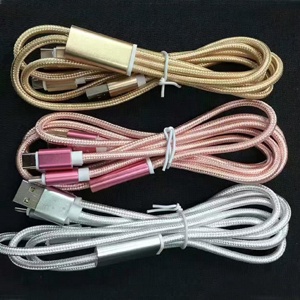 CABLE NYLON 3 EN 1 COLORES