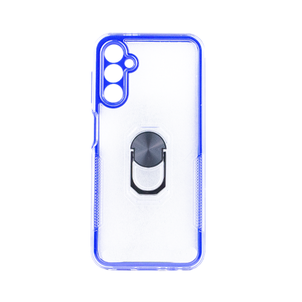 CARATULA 2 EN 1 C/ANILLO SAMSUNG A14 5G TRANSPARENTE/AZUL