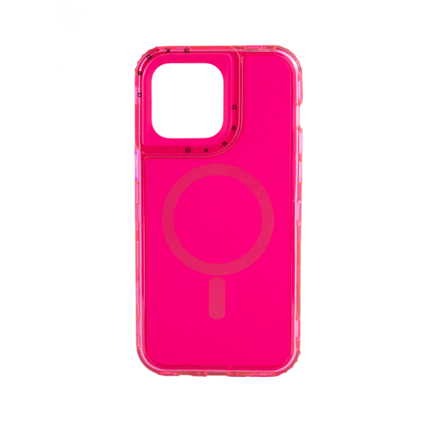 CARATULA 2 EN 1 COLOR CASE MAGSAFE IPHONE 15 PRO MAX FUCSIA