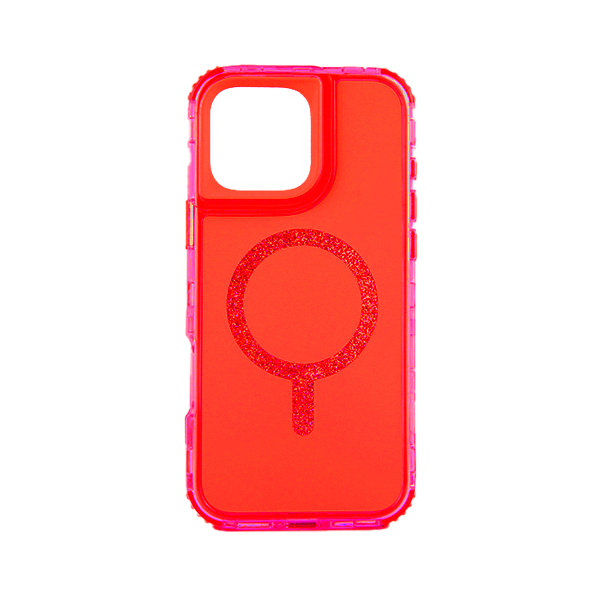 CARATULA 3 EN 1 COLOR MAGSAFE IPHONE 15 ROJO