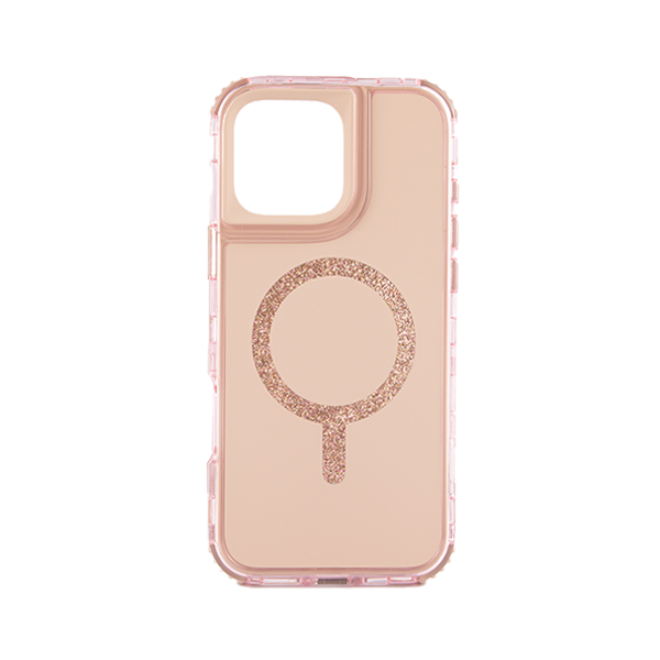 CARATULA 3 EN 1 COLOR MAGSAFE IPHONE 15 ROSE GOLD