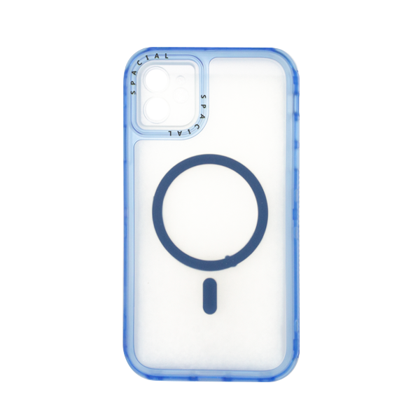 CARATULA 3 EN 1 SPACIAL MAGSAFE IPHONE 11 TRANSPARENTE/AZUL