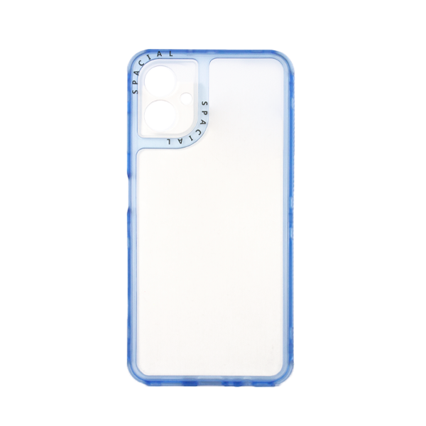 CARATULA 3 EN 1 SPACIAL SAMSUNG A06 TRANSPARENTE/AZUL