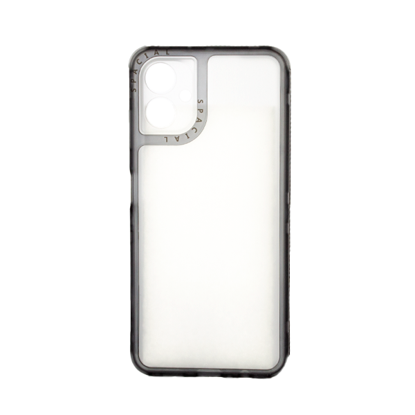 CARATULA 3 EN 1 SPACIAL SAMSUNG A06 TRANSPARENTE/NEGRO