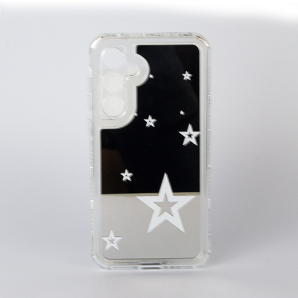 CARATULA 3 EN 1 TIPO OTTER SAMSUNG A35 ESPEJO/ESTRELLAS