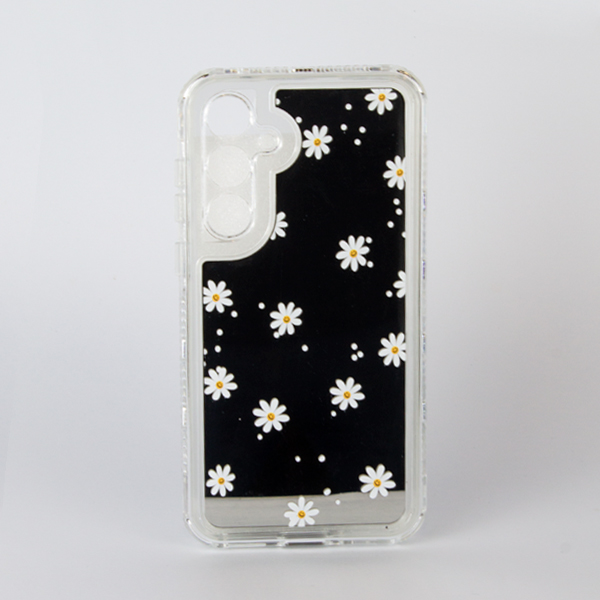 CARATULA 3 EN 1 TIPO OTTER SAMSUNG A55 ESPEJO/FLORES
