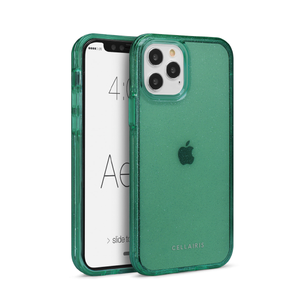 CARATULA AERO GLITTER IPHONE 15/14 PLUS VERDE 33-0351009