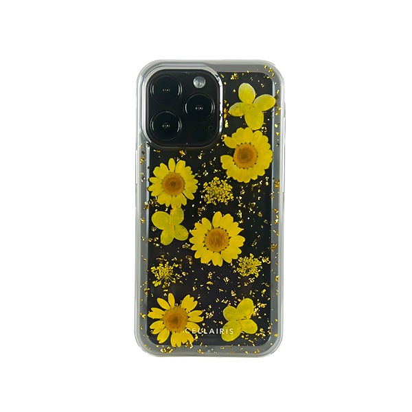 CARATULA AERO REAL FLOWERS IPHONE 13 PRO SUNSHINE GOLD 33-0337002