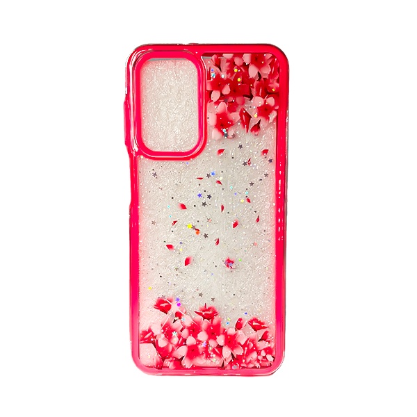 CARATULA BRILLOS FLORES SAMSUNG A23 4G ROSA