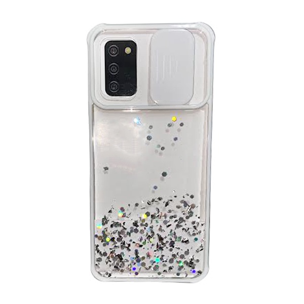 CARATULA BRILLOS GUM SAMSUNG A02s BLANCA