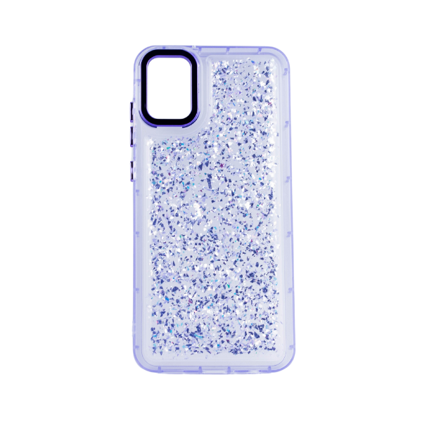 CARATULA BUBBLE BRILLOS SAMSUNG A05 LILA