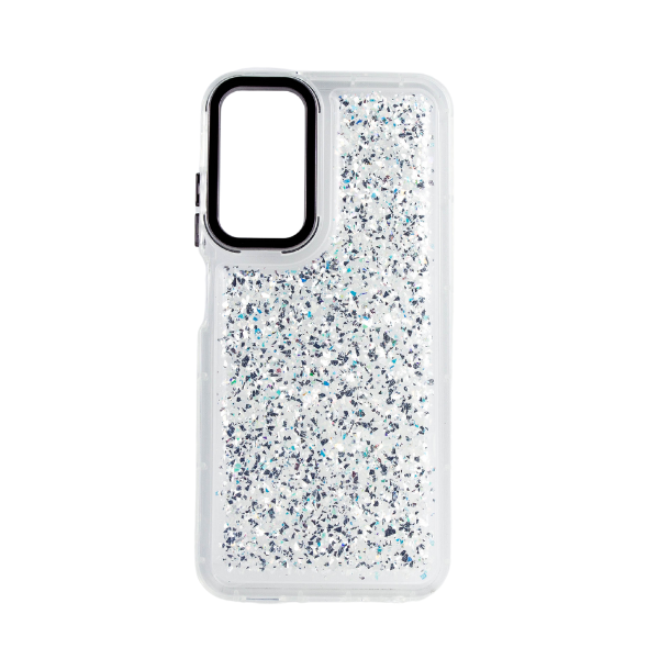 CARATULA BUBBLE BRILLOS SAMSUNG A05S TRANSPARENTE